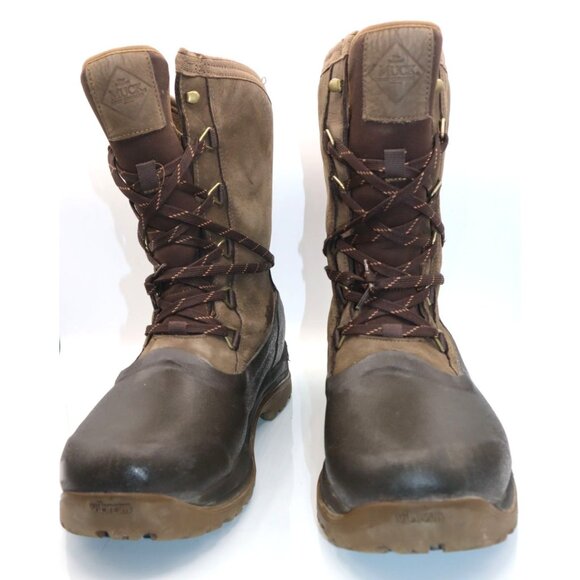 Muck Mens Brown Lace-Up Waterproof Work Boots Sz 11 Vibram Sole Grunge Gorpcore main image 4